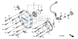 CB1300SA9 France - (F / ABS BCT CMF MME TWO) drawing RIGHT CRANKCASE COVER