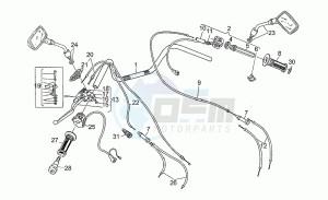 Nevada 350 drawing Handlebar - controls