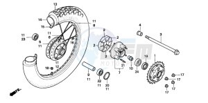 CA125 REBEL drawing REAR WHEEL