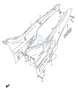 GSX600F (E2) Katana drawing FRAME COVER (MODEL T)