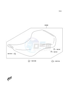 KFX400 KSF400A6F EU drawing Seat