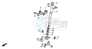 TRX300FW FOURTRAX 300 4X4 drawing STEERING SHAFT