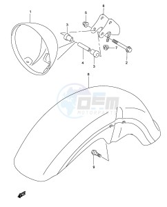 GZ250 (P19) drawing HEADLAMP HOUSING (MODEL K3)