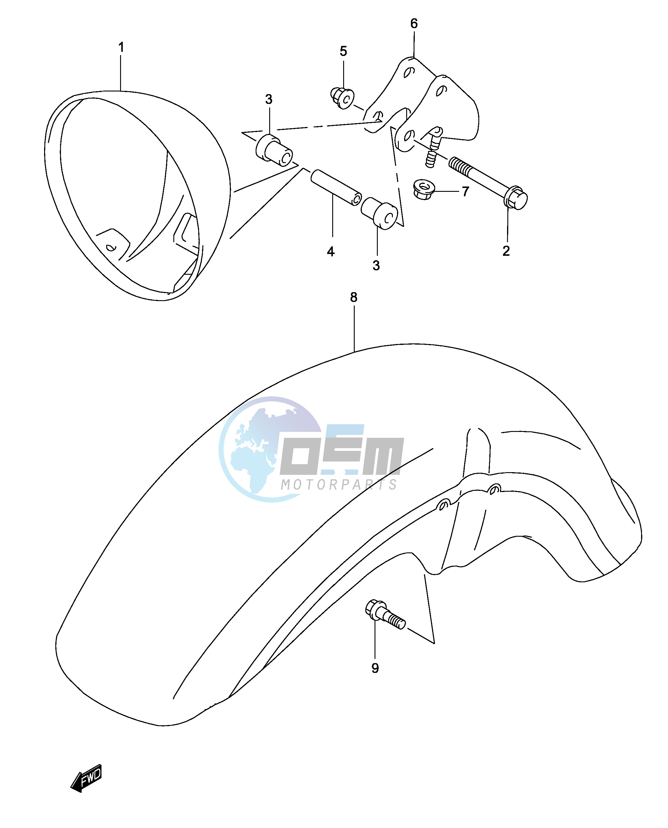 HEADLAMP HOUSING (MODEL K3)