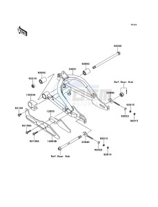 KLX110 KLX110CEF EU drawing Swingarm