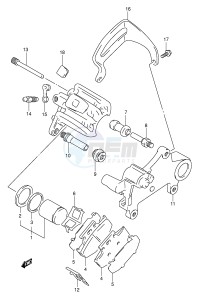 DR350 (E1) drawing REAR CALIPER (MODEL L M)