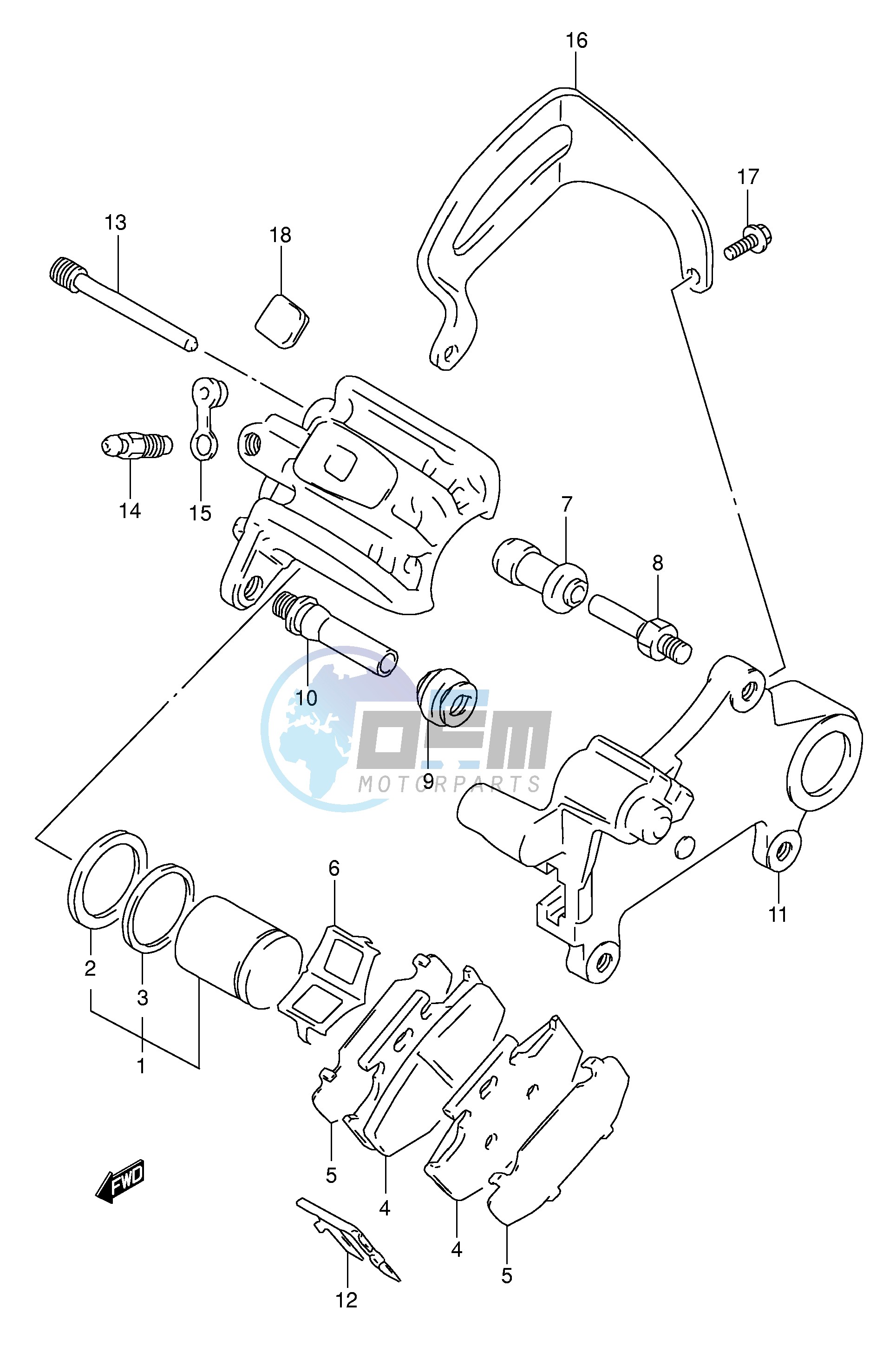 REAR CALIPER (MODEL L M)