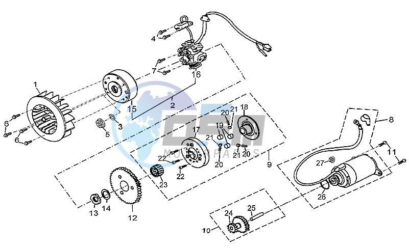 Flywheel-Syarter motor