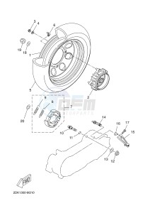 YN50E (2DK1 2DK1 2DK1 2DK1) drawing REAR WHEEL