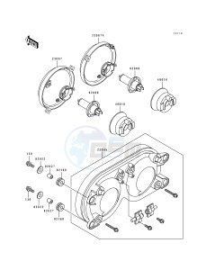 ZX 750 K [NINJA ZX-7R] (K1-K2) [NINJA ZX-7R] drawing HEAD LAMP