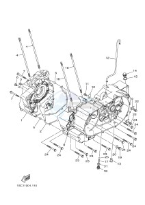 YFM300 RAPTOR 300 (1SC2 1SC3 1SC1 1SC1) drawing CRANKCASE