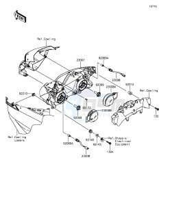 NINJA ZX-6R ZX636EGF FR GB XX (EU ME A(FRICA) drawing Headlight(s)