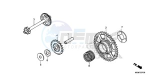 CB600FAD Hornet - CB600F ABS England - (3ED) drawing STARTING DRIVEN GEAR