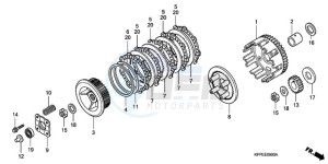 CBR125RWA UK - (E / BLA) drawing CLUTCH