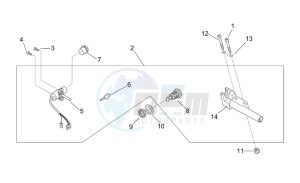 Scarabeo 50 2t (eng. Minarelli) drawing Lock hardware kit