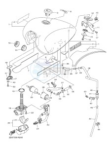 XVS950CR XVS950 CAFE RACER XV950 RACER (B33M) drawing FUEL TANK