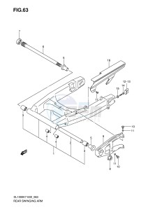 DL1000 (E2) V-Strom drawing REAR SWINGING ARM