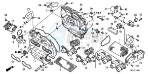 CB600FA3A UK - (E / ABS MKH ST) drawing AIR CLEANER