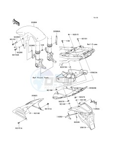 ZX 600 B [NINJA ZX-6RR] (K1) [NINJA ZX-6RR] drawing FENDERS