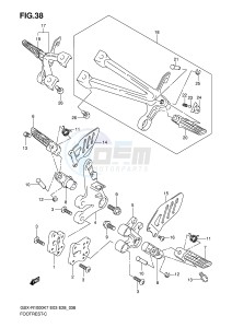 GSX-R1000 (E3-E28) drawing FOOTREST