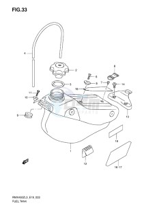 RMX450 drawing FUEL TANK