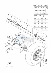 YFM700FWBD KODIAK 700 EPS (B5KN) drawing REAR WHEEL