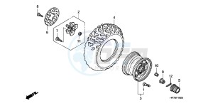 TRX420FPAC TRX420 ED drawing FRONT WHEEL