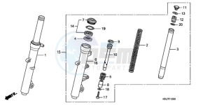 FES1259 Europe Direct - (ED / 2ED) drawing FRONT FORK