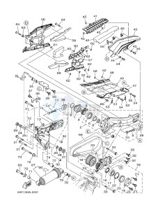 XP500A T-MAX 530 (59CN) drawing REAR ARM & SUSPENSION