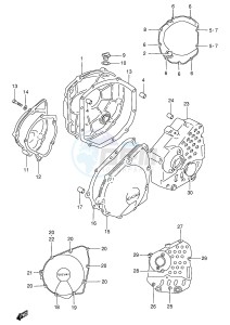 GSX750F (E4) drawing CRANKCASE COVER