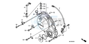 CBR600RRA E drawing RIGHT CRANKCASE COVER (CBR600RR9,A/RA9,A)