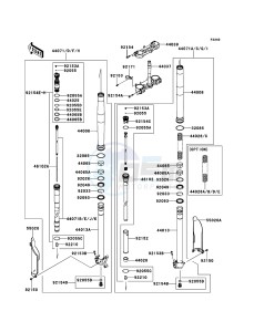 KX250F KX250ZDF EU drawing Front Fork