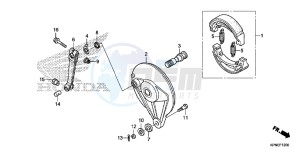 GLR1251WHF CB125F UK - (E) drawing REAR BRAKE PANEL