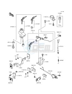 ZR 550 B [ZEPHYR] (B1-B4) [ZEPHYR] drawing IGNITION SWITCH-- ZR550-B3_B4- -