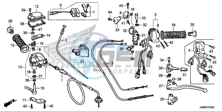 HANDLE LEVER/SWITCH/CABLE