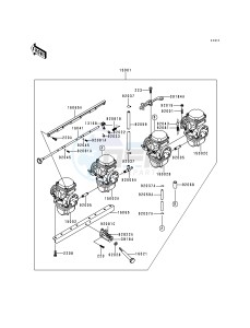 KZ 1000 P [POLICE 1000] (P15-P19) [POLICE 1000] drawing CARBURETOR