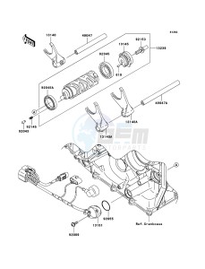 NINJA ZX-10R ZX1000E9F FR GB XX (EU ME A(FRICA) drawing Gear Change Drum/Shift Fork(s)