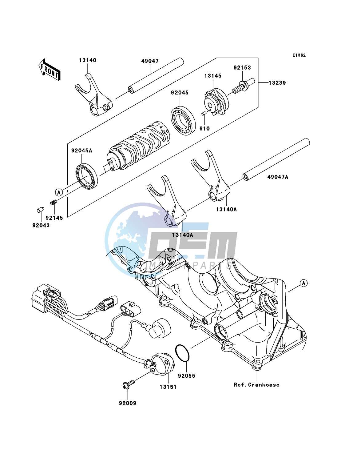 Gear Change Drum/Shift Fork(s)