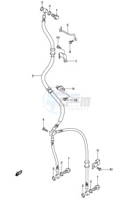 AN650 (E2) Burgman drawing FRONT BRAKE HOSE (MODEL K3 AN650K4 K5)