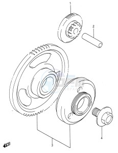 GSX600F (E28) Katana drawing STARTER CLUTCH