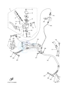 YFZ450R YFZ450RE (1TD3) drawing FRONT MASTER CYLINDER