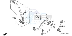 CRF250R9 Australia - (U) drawing PEDAL/KICK STARTER ARM