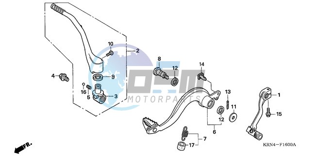 PEDAL/KICK STARTER ARM