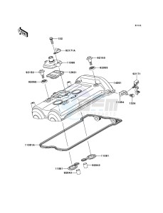 VERSYS KLE650A8F GB XX (EU ME A(FRICA) drawing Cylinder Head Cover