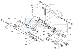 X9 125 Evolution drawing Swinging arm