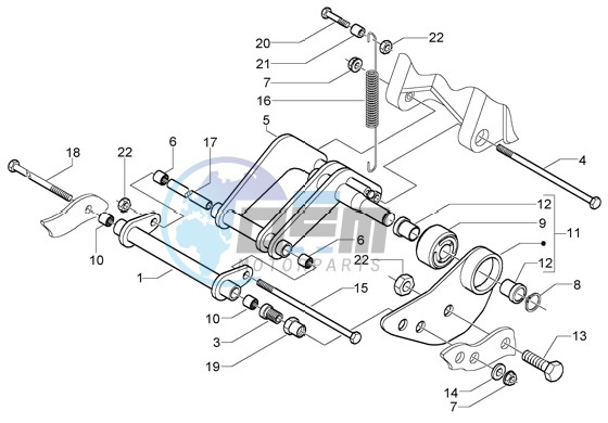 Swinging arm