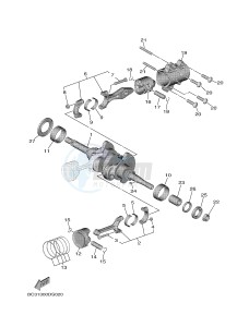 XP530D-A (BC39) drawing CRANKSHAFT & PISTON