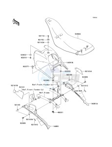 KSV 700 C [KFX700] (C6F) C6F drawing SEAT