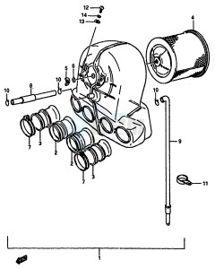 GSX-R750 (F-G-H) drawing AIR CLEANER