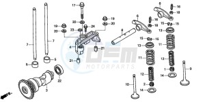 TRX250 TRX250 FOURTRAX drawing CAMSHAFT/VALVE